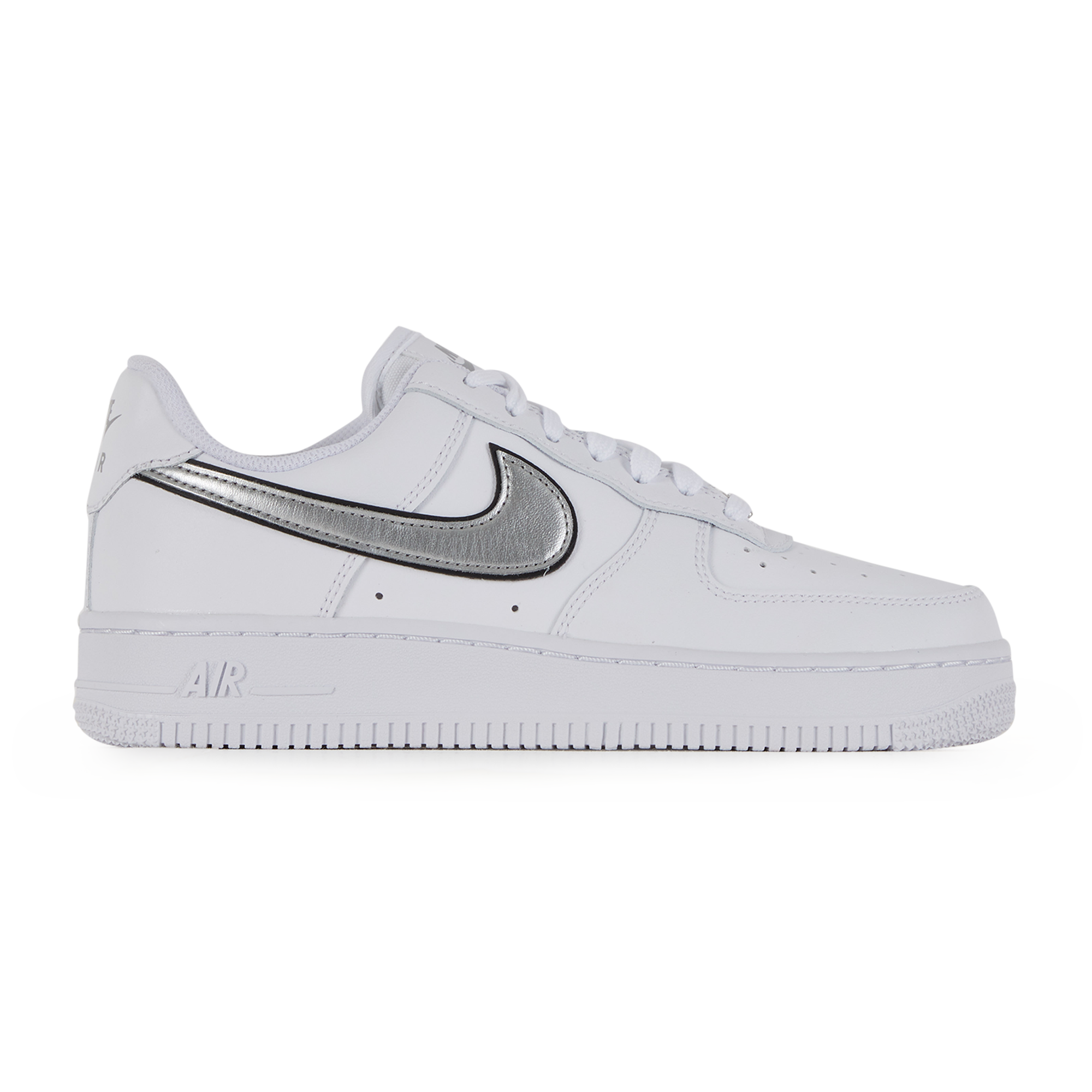 nike air force blanco y plateado
