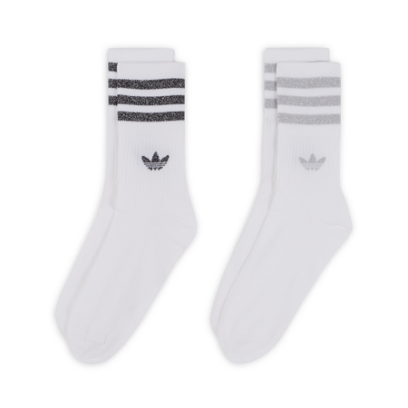 ADIDAS ORIGINALS CHAUSSETTES X2 MID CUT GLITER BLANCO MUJER