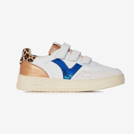 VICTORIA SEUL VELCRO BLANCO/AZUL MUJER
