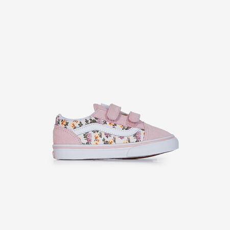 VANS old skool OLD SKOOL V FLORAL ROSA/BEIGE BEBÉ