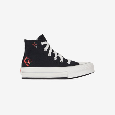CONVERSE chuck taylor all star CHUCK TAYLOR ALL STAR EVA LIFT HI VALENT NEGRO/BLANCO INFANTIL
