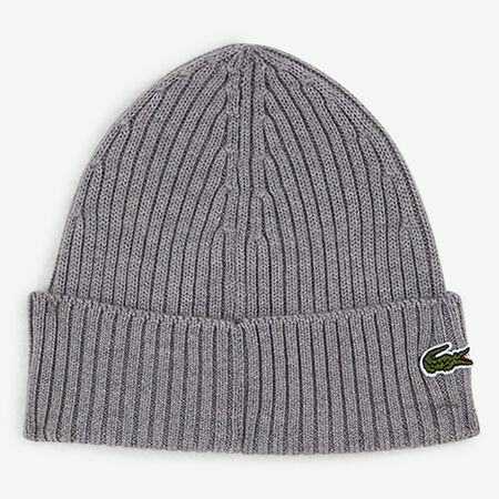 LACOSTE BEANIE CLASSIC LOGO GRIS HOMBRE