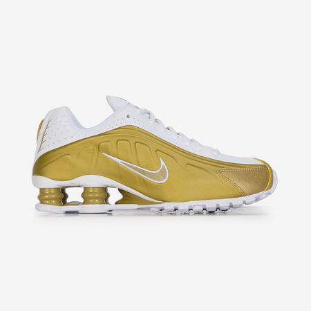 NIKE SHOX R4 BLANCO/DORADO JUNIOR