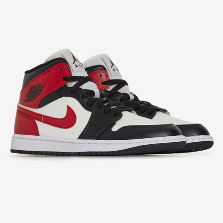 JORDAN air jordan 1 AIR JORDAN 1 MID BLACK TOE BLANCO/ROJO MUJER