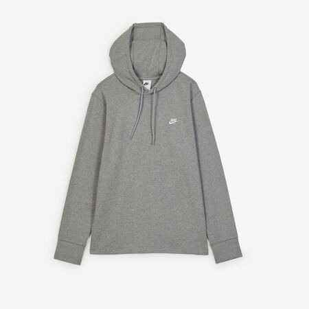 NIKE HOODIE CLUB KNIT GRIS/BLANCO HOMBRE