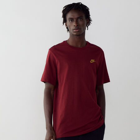 NIKE HOODIE CLUB SMALL LOGO BURDEOS/BLANCO HOMBRE