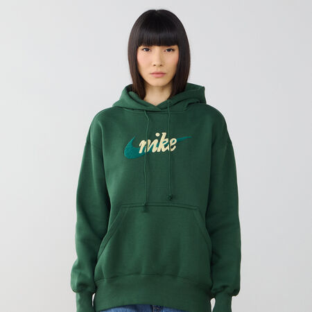 NIKE HOODIE PHOENIX OS HDY VERDE/BEIGE MUJER