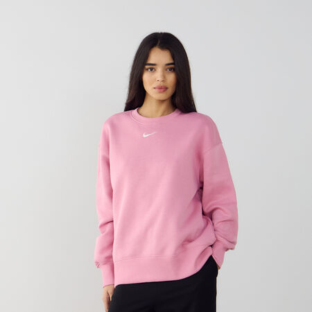 NIKE SWEAT CREW PHOENIX LONG OVERSIZED ROSA/BLANCO MUJER