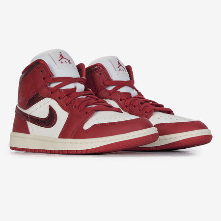 JORDAN AIR JORDAN 1 MID SE BLANCO/ROJO MUJER