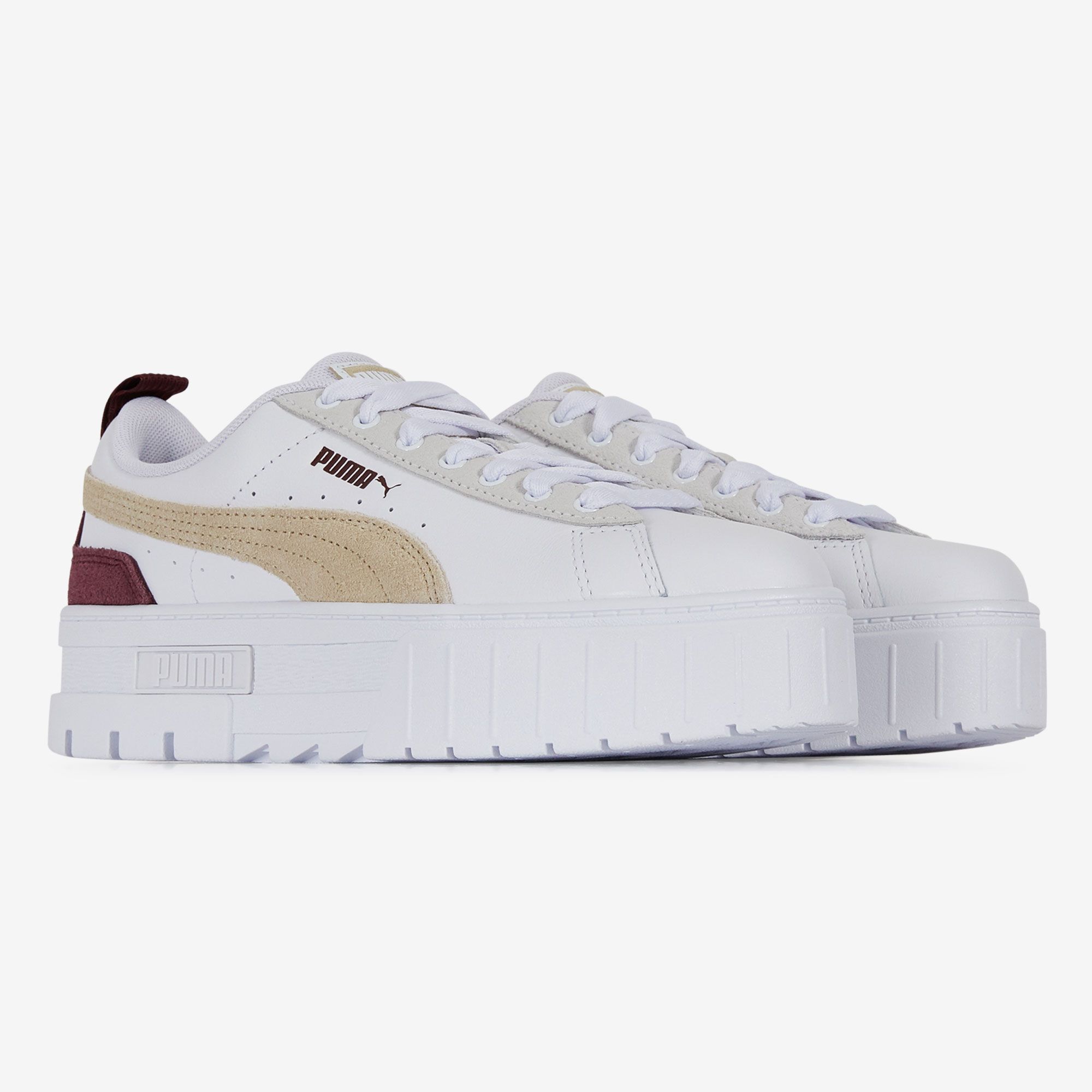 Puma blancas suela sales marron
