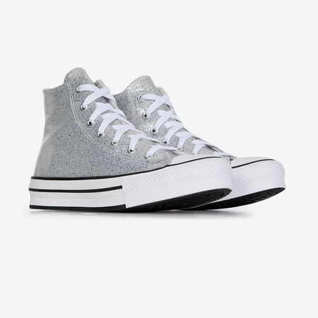 CONVERSE CHUCK TAYLOR ALL STAR LIFT HI PLATEADO JUNIOR
