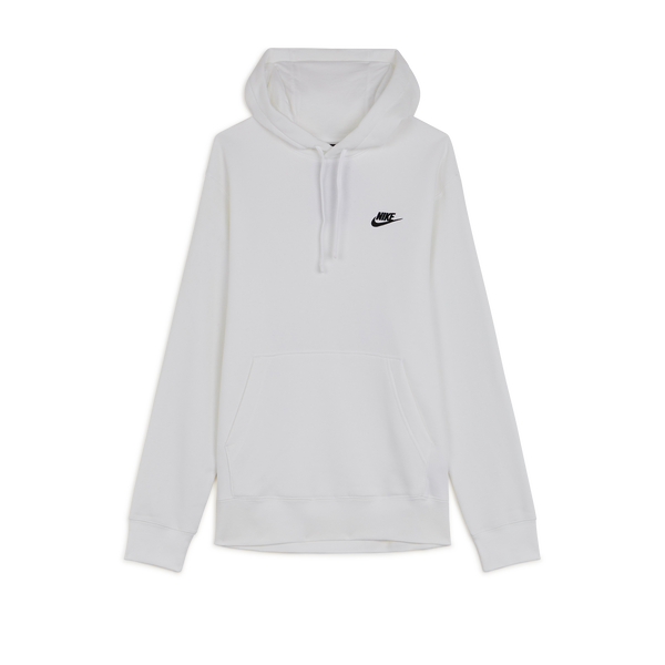 NIKE HOODIE CLUB SMALL LOGO BLANCO NEGRO SUDADERA HOMBRE Courir.es