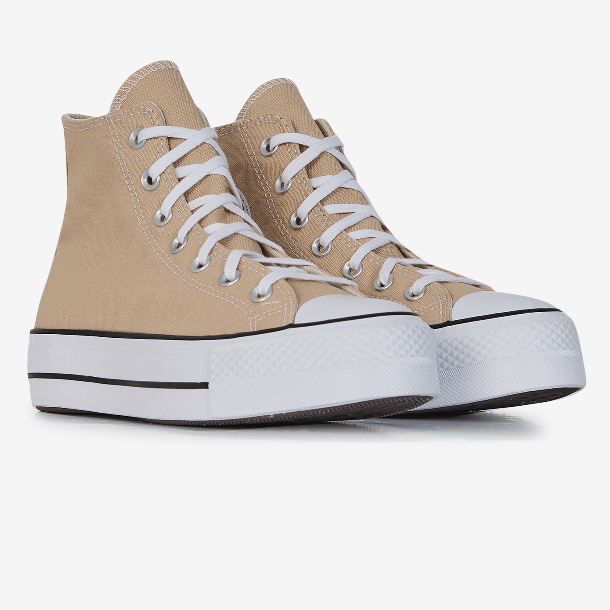 converse beige mujer