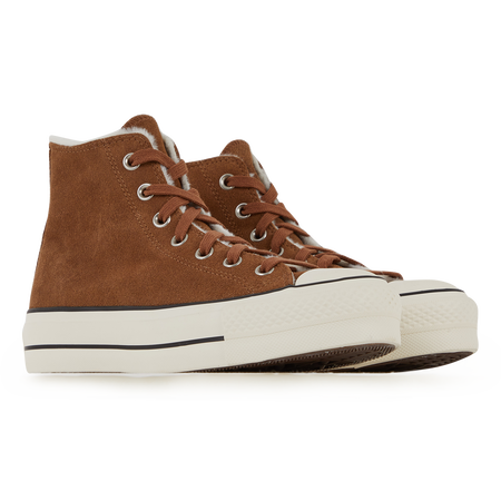 CONVERSE chuck taylor all star CHUCK TAYLOR ALL STAR LIFT HI SUEDE MARRÓN MUJER