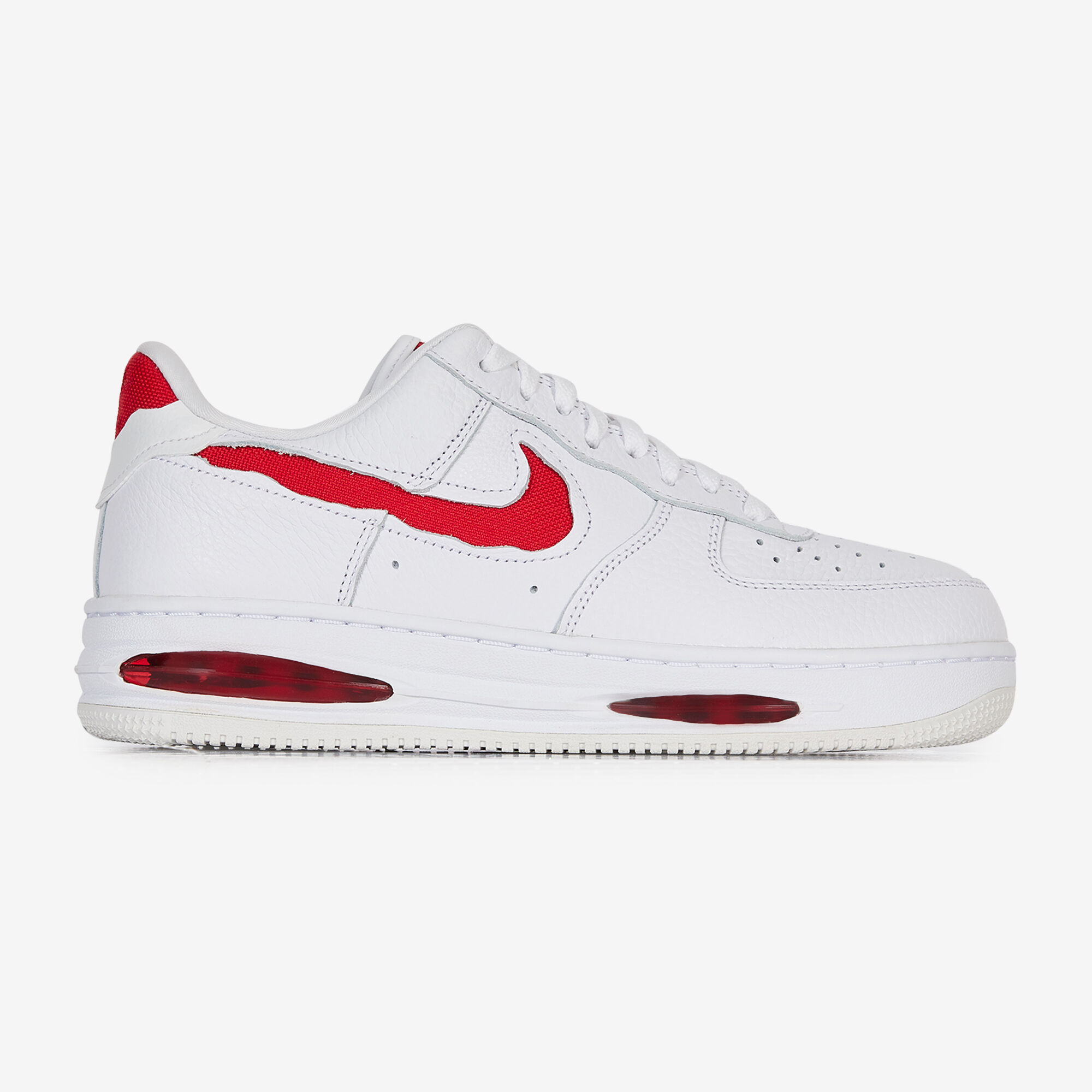 NIKE AIR FORCE 1 LOW EVO BLANCO ROJO CORDONES HOMBRE Courir.es