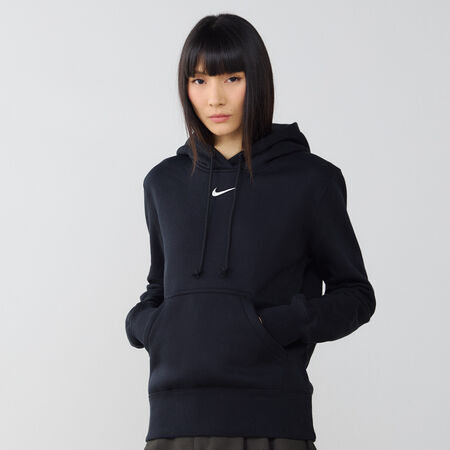NIKE HOODIE CLUB CENTERED LOGO NEGRO/BLANCO MUJER