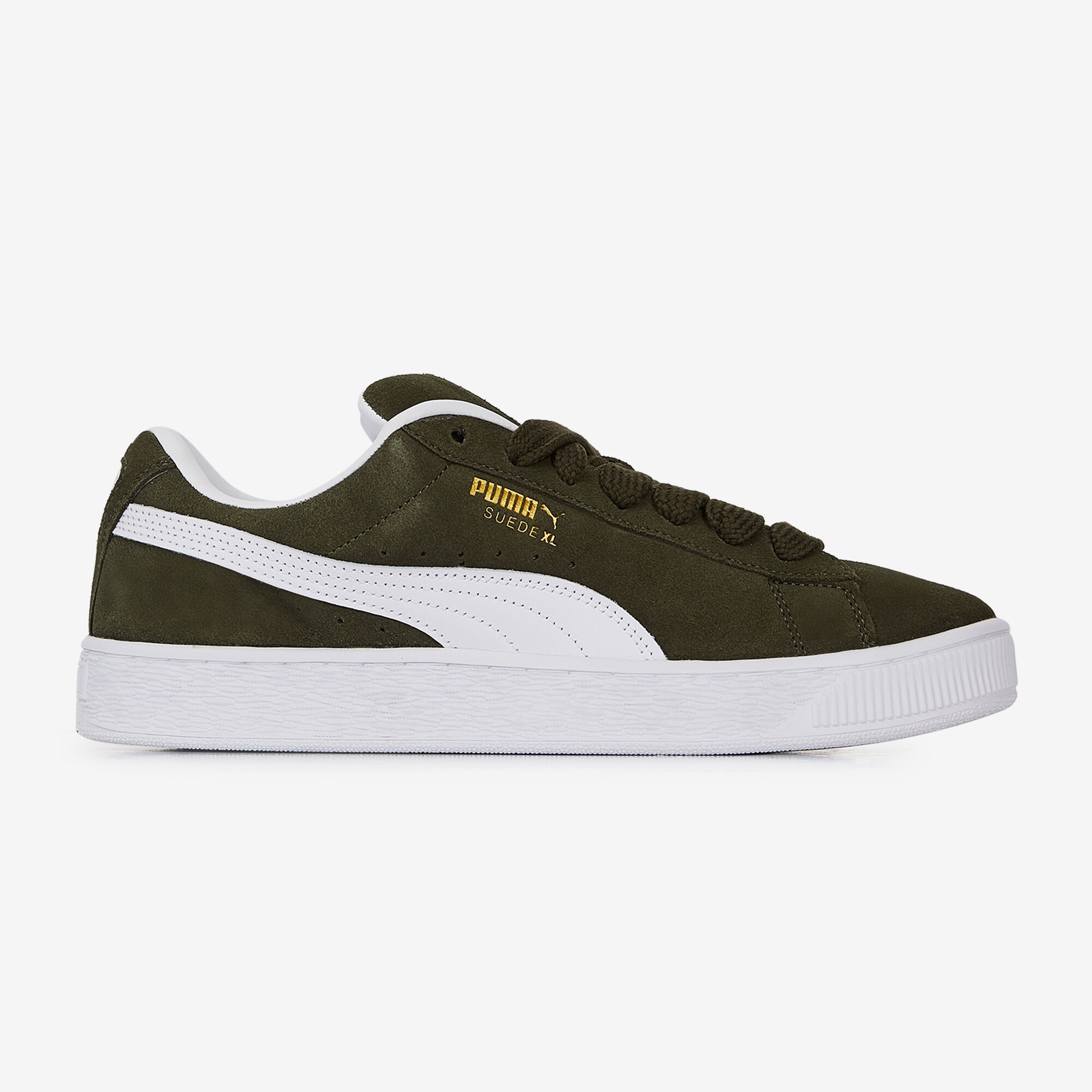 PUMA SUEDE XL CAQUI BLANCO CORDONES HOMBRE Courir.es