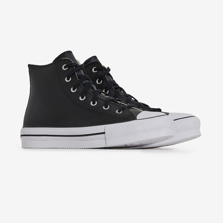 CONVERSE chuck taylor all star CHUCK TAYLOR ALL STAR EVA LIFT HI LEATHE NOIR/BLANC JUNIOR