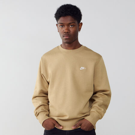 NIKE SWEAT CREW CLUB BEIGE/BLANCO HOMBRE