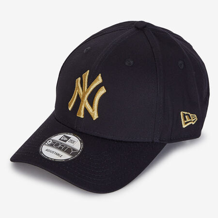 NEW ERA 9FORTY NY METALLIC LOGO NEGRO/DORADO HOMBRE