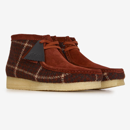 CLARKS WALLABEE BT HARRIS TWEED MARRÓN HOMBRE