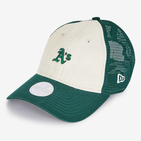 NEW ERA 9TWENTY A'S WOMEN TRUCKER BEIGE/VERDE MUJER