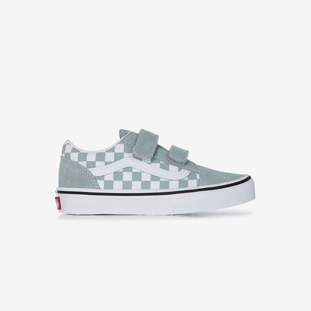 VANS old skool OLD SKOOL V CHECKERBOARD AZUL CIELO INFANTIL