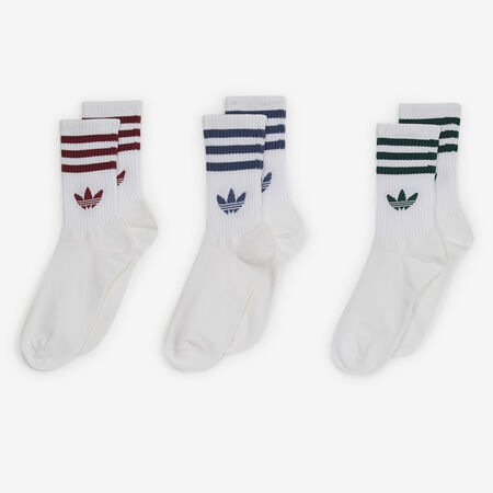 ADIDAS ORIGINALS CHAUSSETTES X3 CREW 3 STRIPES BLANCO/ROJO HOMBRE