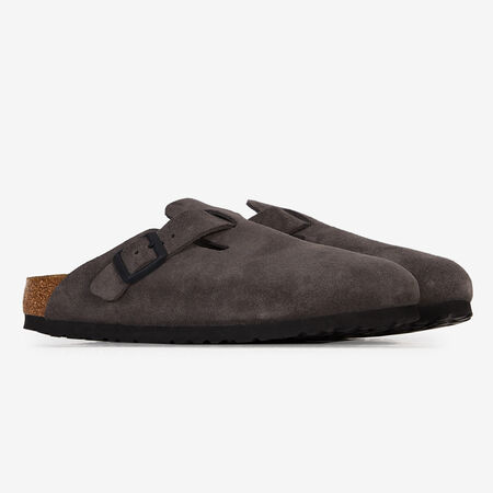BIRKENSTOCK boston BOSTON SUEDE VELVET GRAY GRIS MUJER