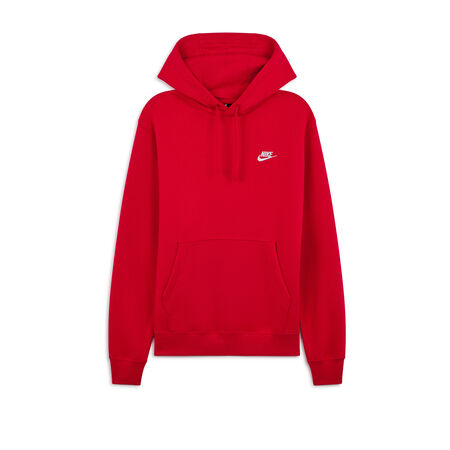 NIKE HOODIE CLUB SMALL LOGO ROJO HOMBRE