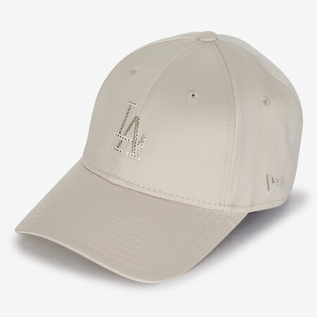 NEW ERA 9FORTY WOMEN LA SATIN RHINESTONE LOGO BEIGE MUJER