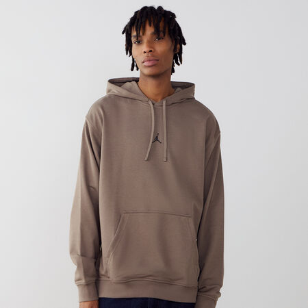 JORDAN HOODIE CENTERED LOGO DRI-FIT GRIS/NEGRO HOMBRE