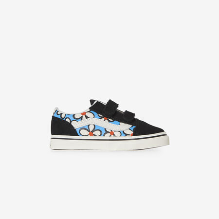 VANS old skool OLD SKOOL FLOWERS V NEGRO/AZUL BEB&Eacute;