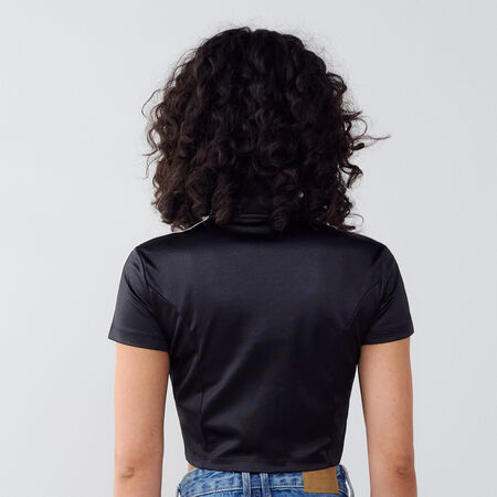 ADIDAS ORIGINALS JACKET FZ SHORT SLEEVE ADICOLOR NEGRO/BLANCO MUJER