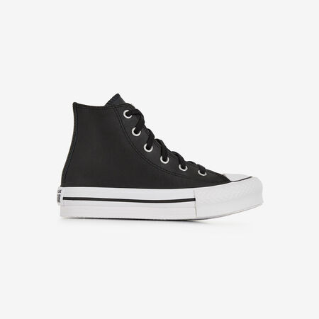 CONVERSE chuck taylor all star CHUCK TAYLOR ALL STAR EVA LIFT HI LEATHE NOIR/BLANC INFANTIL