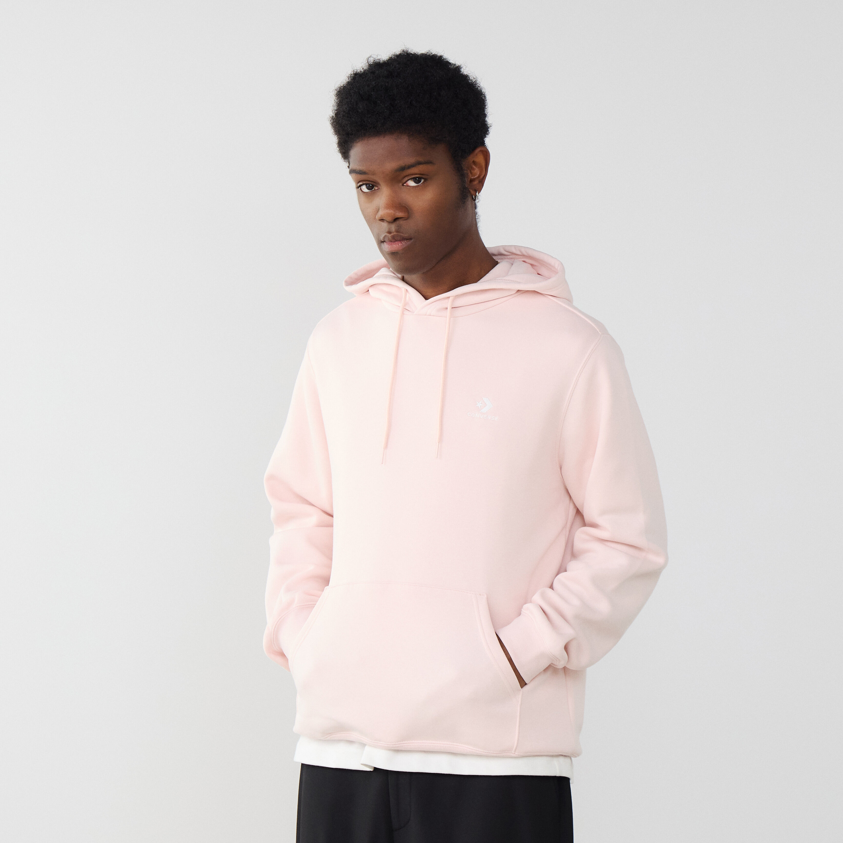 Pink converse hoodie store