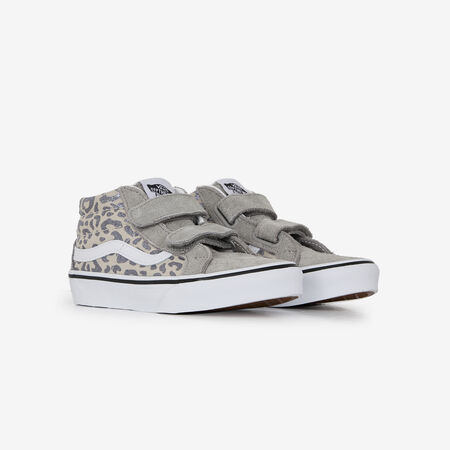 VANS SK8-MID LEOPARD V BEIGE/PLATEADO INFANTIL