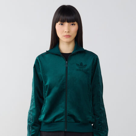 ADIDAS ORIGINALS JACKET FZ ADICOLOR VELVET VERDE MUJER