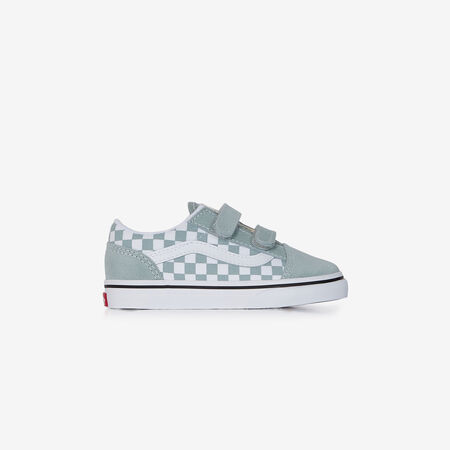 VANS old skool OLD SKOOL V CHECKERBOARD AZUL CIELO BEBÉ