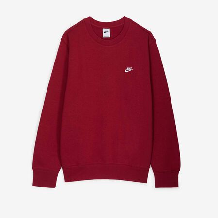 NIKE SWEAT CREW CLUB BURDEOS/BLANCO HOMBRE