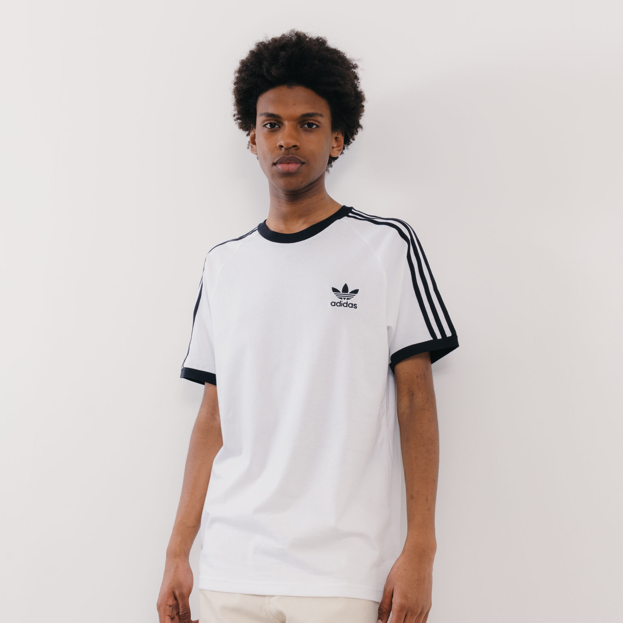 Camiseta adidas top rayas hombre