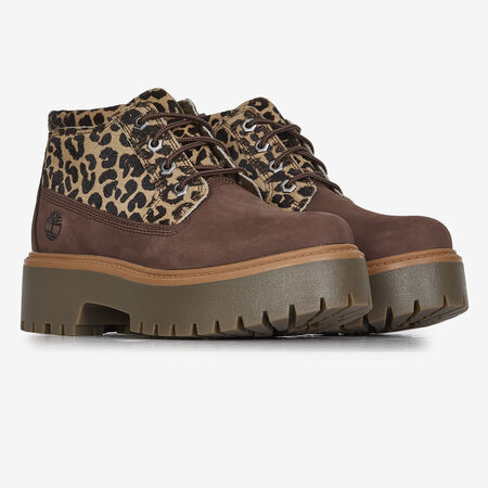 TIMBERLAND STONE STREET CHEETAH BEIGE/NEGRO MUJER