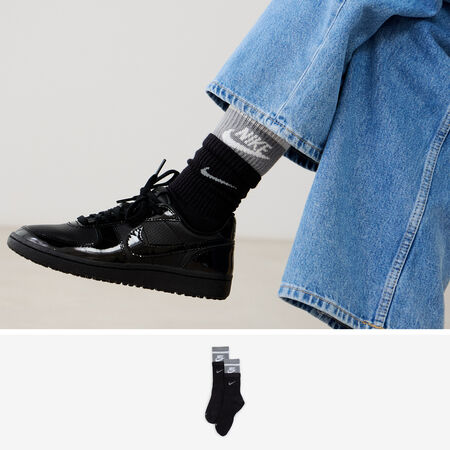 NIKE CHAUSSETTES CREW FUTURA BICOLORE NEGRO/GRIS HOMBRE