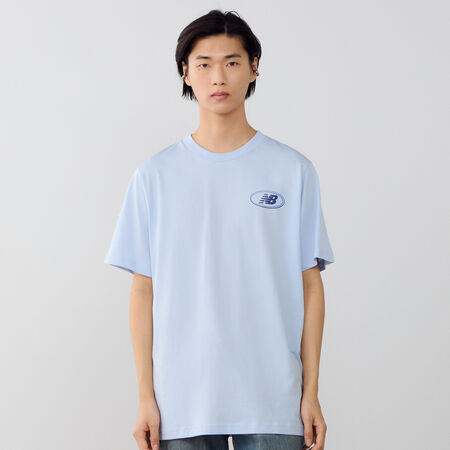 NEW BALANCE TEE SHIRT OVAL LOGO AZUL HOMBRE
