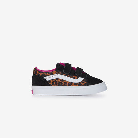 VANS old skool OLD SKOOL V LEOPARD NEGRO/ROSA BEBÉ