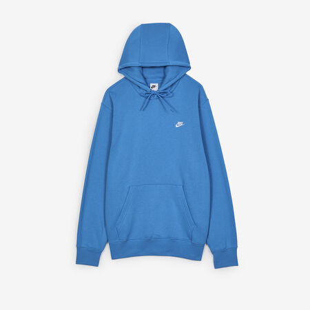 HOODIE CLUB SMALL LOGO : AZUL/BLANCO