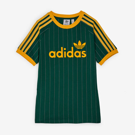TEE SHIRT SLIM 3 STRIPES : VERDE/BEIGE