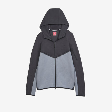 JACKET TECH FLEECE FZ : NEGRO/GRIS