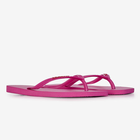 HAVAIANAS SLIM SQUARE LOGO POP UP ROSA MUJER
