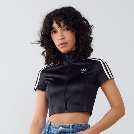 ADIDAS ORIGINALS JACKET FZ SHORT SLEEVE ADICOLOR NEGRO/BLANCO MUJER